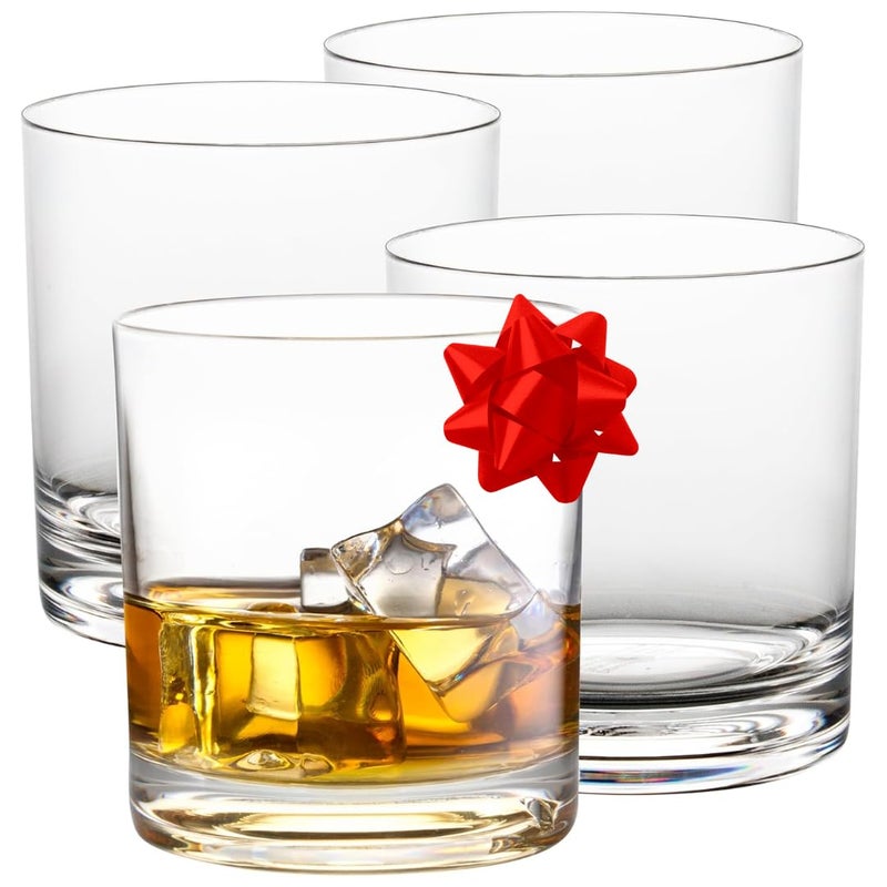 DECO D'Eco Unbreakable Tritan Whiskey Glasses, 12 oz (Set of 4) - Crystal-Clear, BPA-Free Glasses for Bourbon & Scotch - Old Fashioned Glasses for Entertaining & Holiday Parties - Xmas Must Have Gift Set - Image 1
